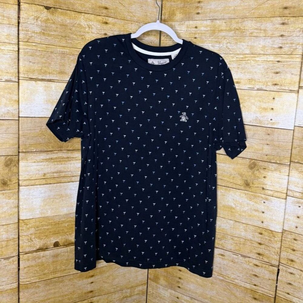 PENGUIN MARTINI PRINT PREMIUM CREW NECK T-SHIRT